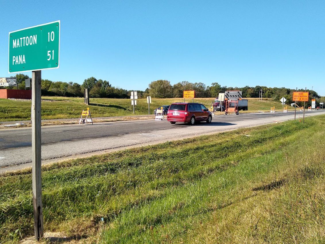 Road work zone